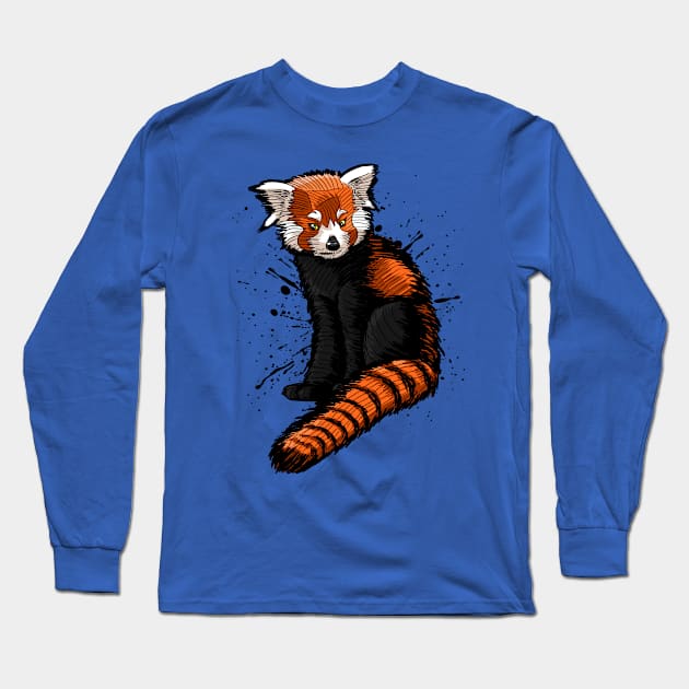 Sketch Red Panda Long Sleeve T-Shirt by albertocubatas